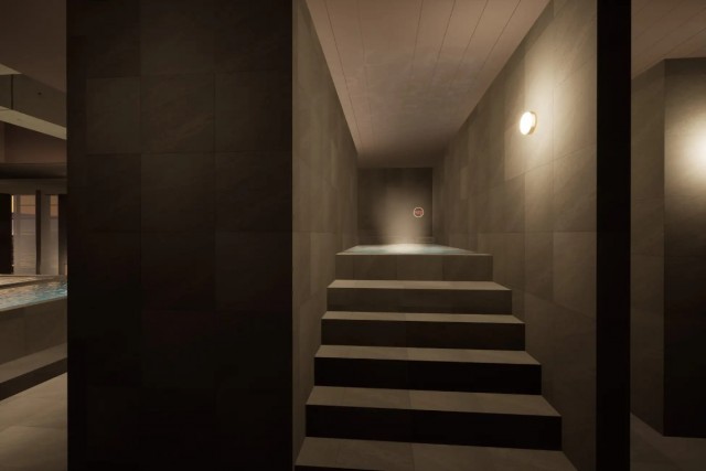 水深約160cmの水風呂