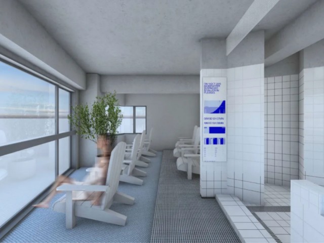 男湯・外気浴スペース